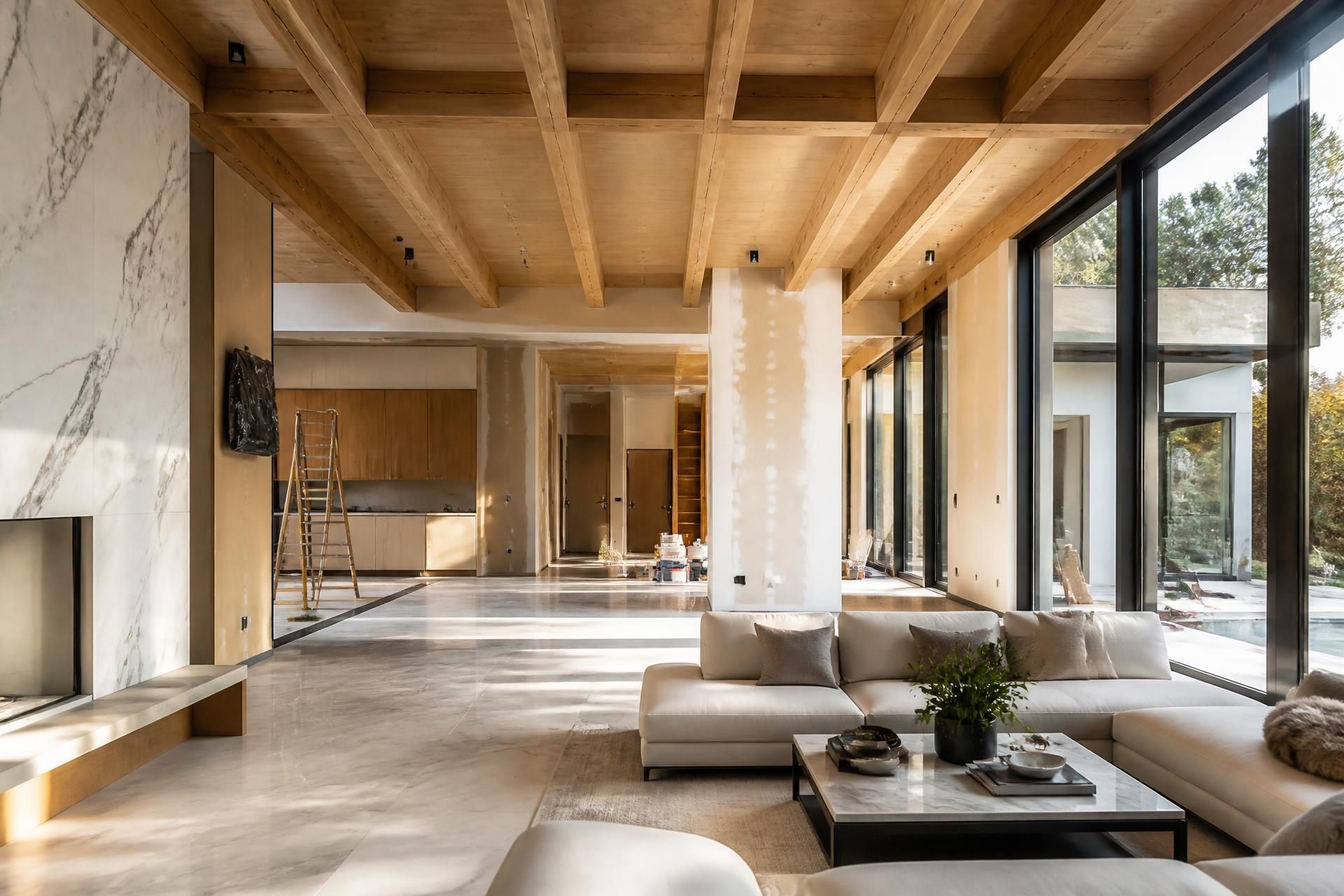 Intérieur de maison luxueusement rénovée par Home Solution GS